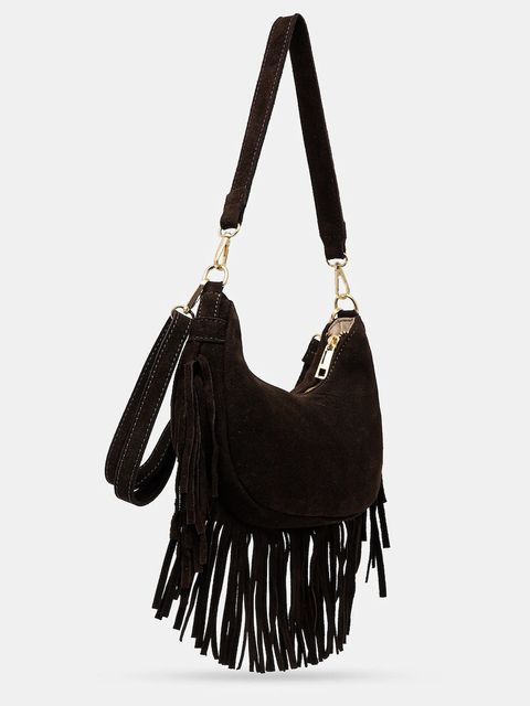 Answear.LAB torebka zamszowa kolor brązowy