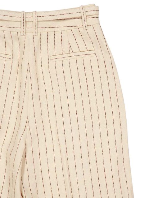 ZIMMERMANN pinstripe belted trousers - Neutrals