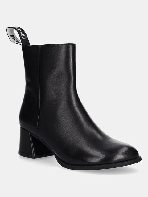 Camper botki skórzane Kora kolor czarny na słupku K400798-001 - zdjęcie produktu nr 1