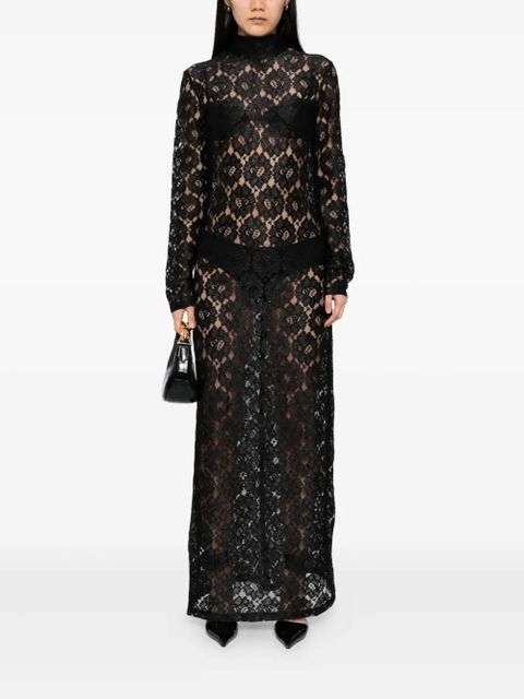 Róhe geometric-lace turtleneck dress - Black - zdjęcie produktu nr 2