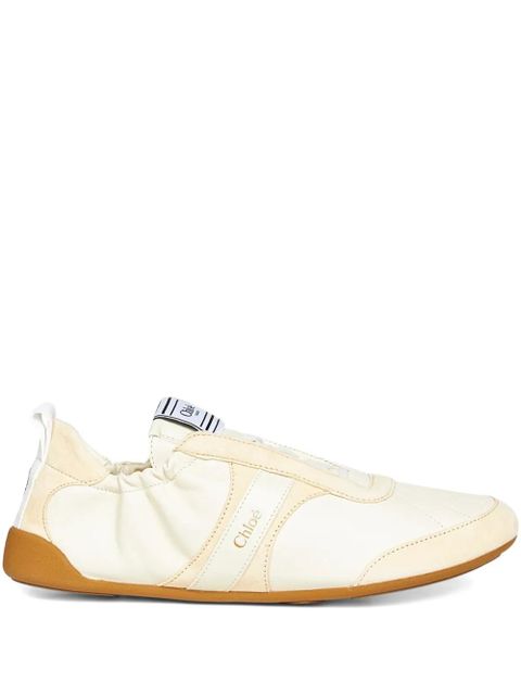 Chloé lace-up logo sneakers - Neutrals - zdjęcie produktu nr 1