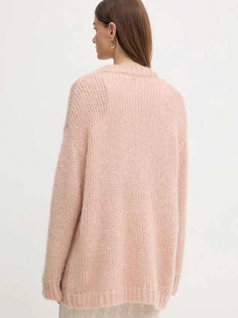 Silvian Heach kardigan z domieszką wełny LETSOSA damski kolor pomarańczowy lekki GPA25267CD