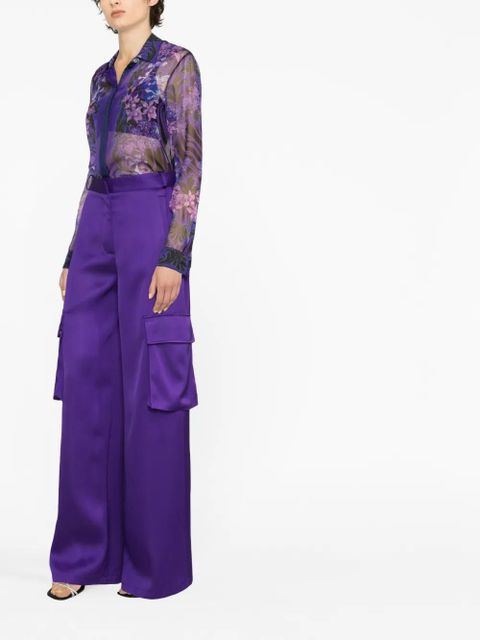 Versace wide-leg cargo trousers - Purple - zdjęcie produktu nr 2
