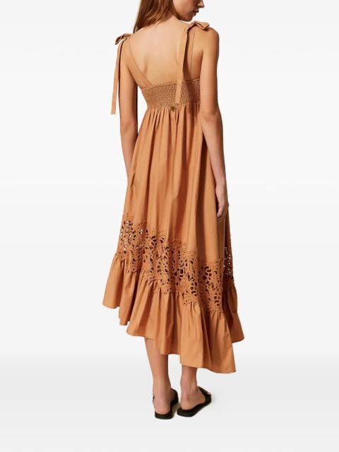 TWINSET macramé asymmetric dress - Neutrals