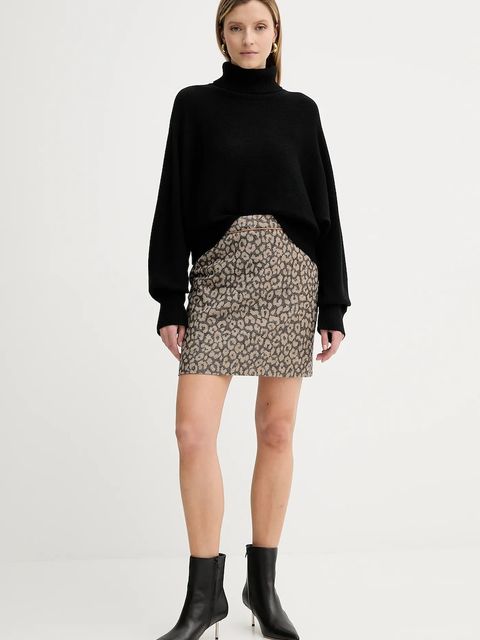 BOSS Orange spódnica kolor beżowy mini ołówkowa 50545996 - zdjęcie produktu nr 2