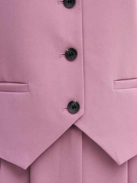 Sisley kamizelka kolor różowy jednorzędowa 2KVXLJ00U