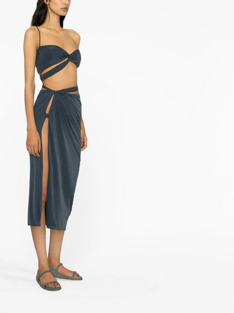Jacquemus Le Bandeau asymmetric top - Blue