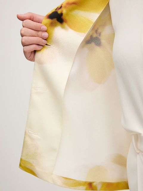 MAX&Co. marynarka kolor żółty jednorzędowa wzorzysta 2526046051200