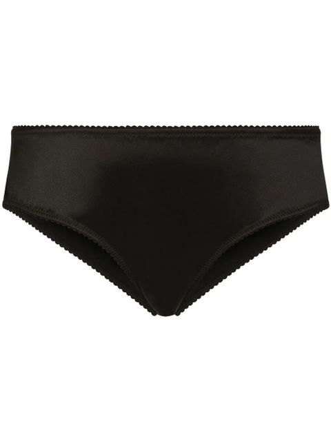 Dolce & Gabbana mid-rise satin briefs - Black - zdjęcie produktu nr 1