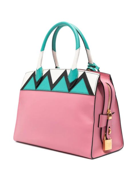 Prada padlock-detail tote bag - Pink