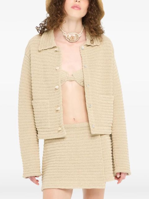 Alanui balconette self-tie bra - Neutrals