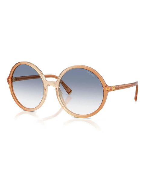 Miu Miu Eyewear round-frame sunglasses - Neutrals - zdjęcie produktu nr 2