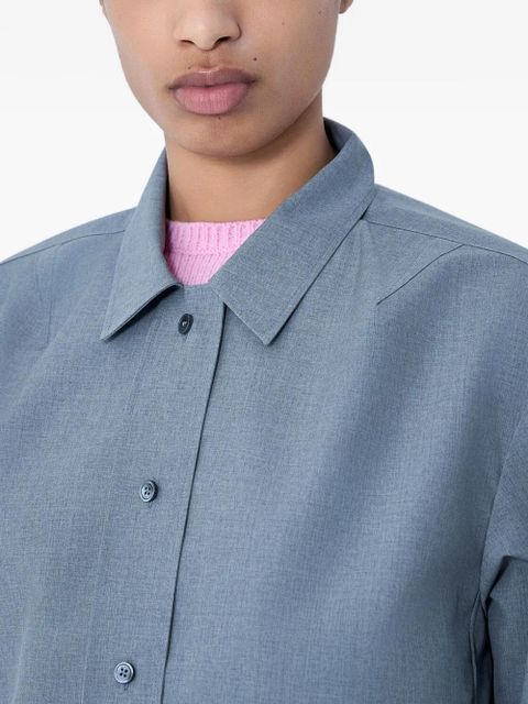 Jil Sander cropped wool jacket - Blue