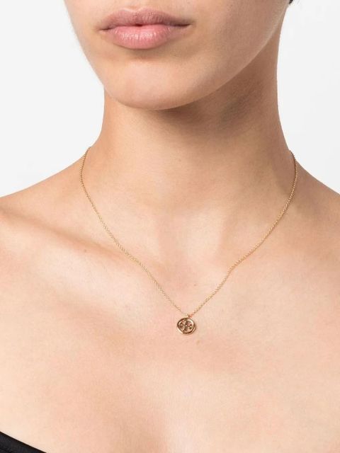 Tory Burch logo-charm necklace - Gold