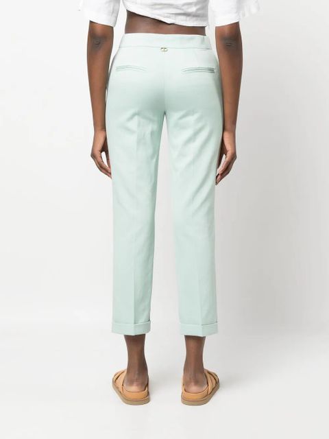 TWINSET cropped straight-leg trousers - Green