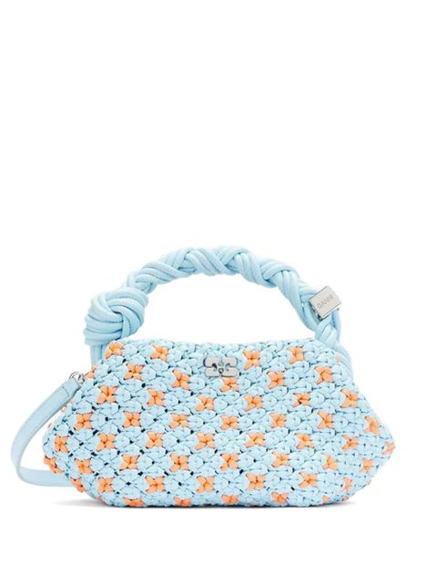 GANNI Bou braided tote bag - Blue - zdjęcie produktu nr 1