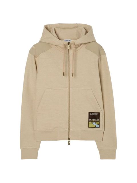 Burberry landscape-label zip hoodie - Neutrals - zdjęcie produktu nr 1