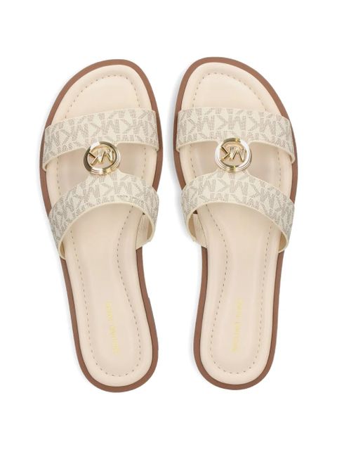 Michael Kors logo-plaque strap sandals - Neutrals