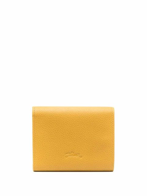 Longchamp Le Foulonné grained leather purse - Yellow - zdjęcie produktu nr 2