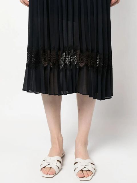 Claudie Pierlot Bi-material dress - Blue