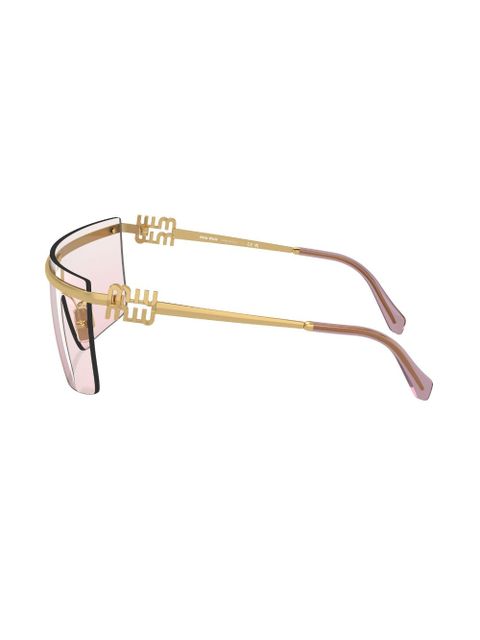 Miu Miu Eyewear rimless square-frame sunglasses - Gold - zdjęcie produktu nr 2