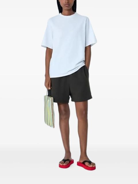 The Row elasticated-waistband French terry shorts - Black