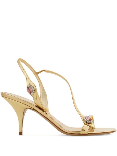 Ferragamo 70mm crystal-embellished sandals - Gold - zdjęcie produktu nr 1
