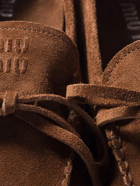 Miu Miu suede loafers - Brown