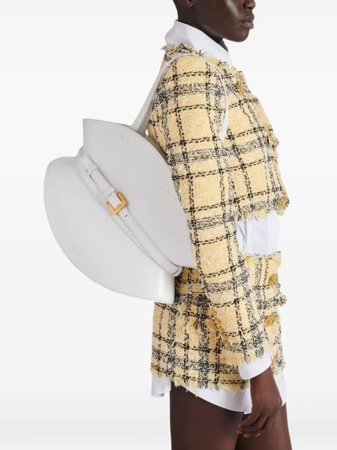 Balmain medium belted-detail shoulder bag - White - zdjęcie produktu nr 2