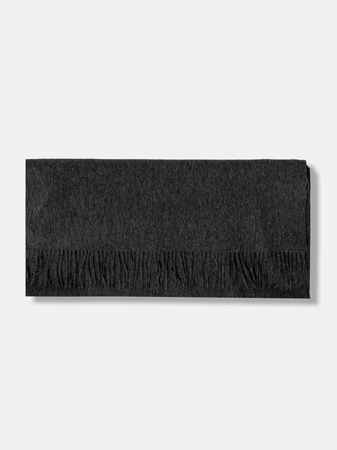 Answear.LAB szal wełniany damski kolor szary gładki