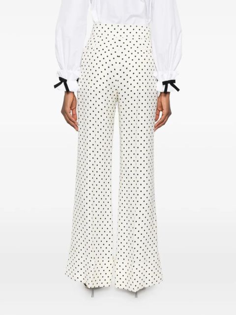 Valentino Garavani polka-dot wide-leg trousers - Neutrals