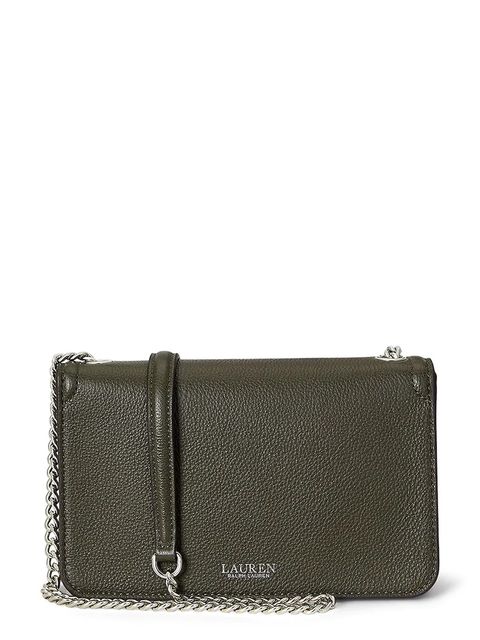 Lauren Ralph Lauren portfel skórzany damski kolor zielony 432977374