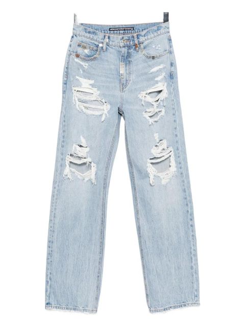 Alexander Wang distressed-detail jeans - Blue - zdjęcie produktu nr 1