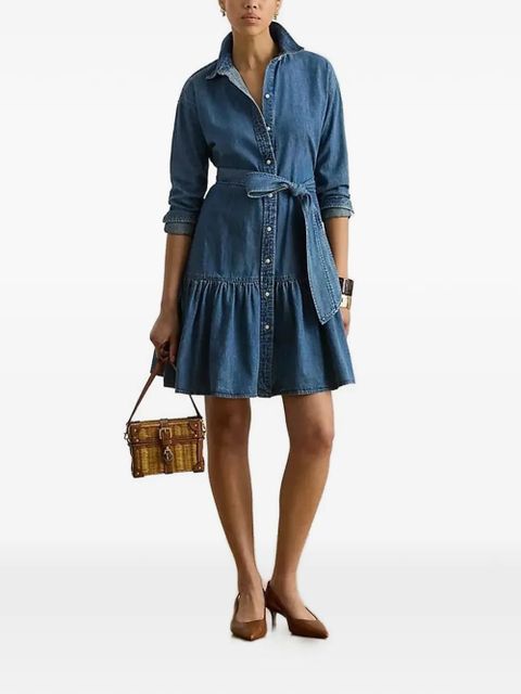 Lauren Ralph Lauren belted button-down mini dress - Blue - zdjęcie produktu nr 2
