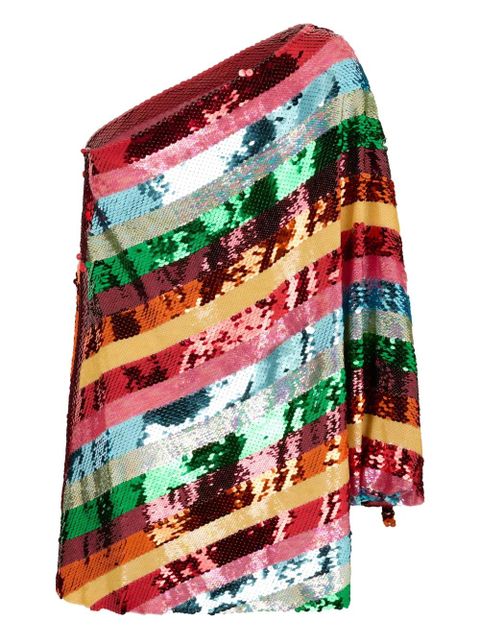 Valentino Garavani sequin striped mini dress - Red - zdjęcie produktu nr 2