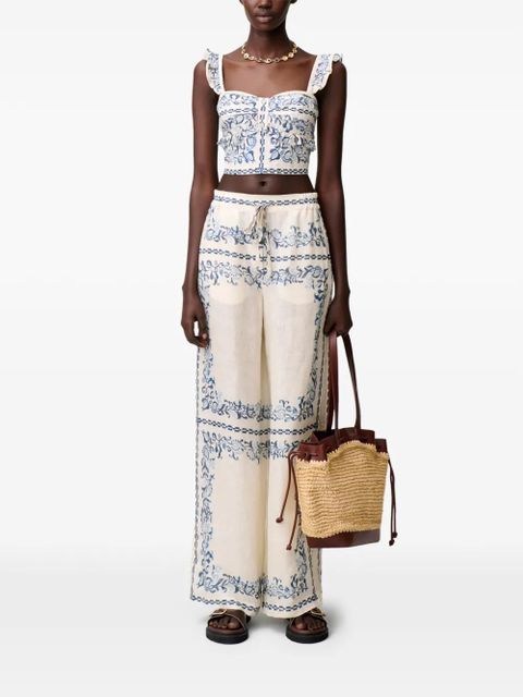 Claudie Pierlot floral-print ruffled top - Neutrals - zdjęcie produktu nr 2