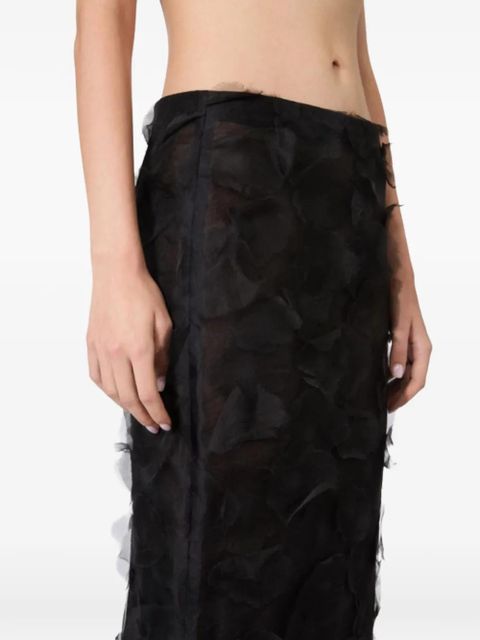 Max Mara Adepto ruffled maxi skirt - Black