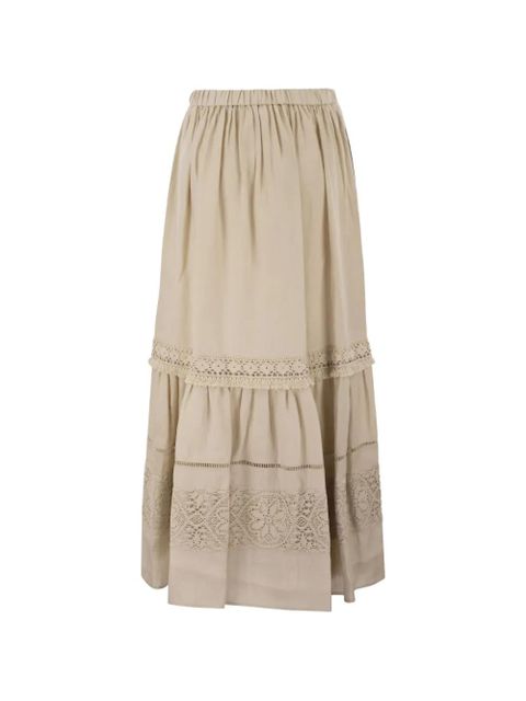 Weekend Max Mara lace-insert tiered skirt - Neutrals - zdjęcie produktu nr 2