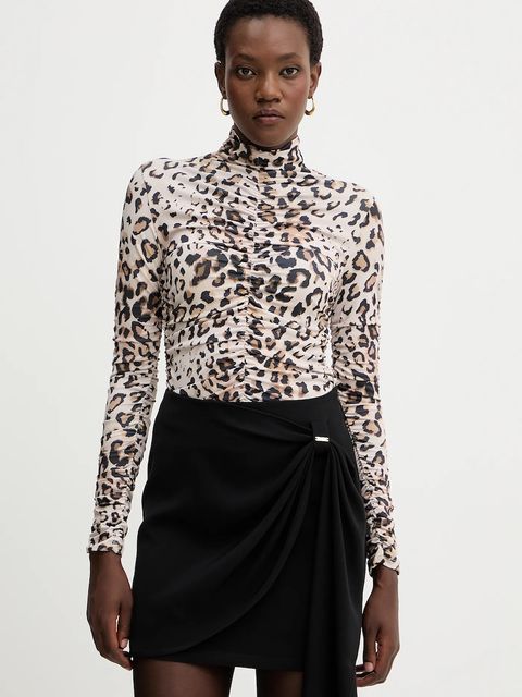 Fracomina bluzka damska kolor beżowy wzorzysta FJ25WT3001J47201 - zdjęcie produktu nr 1