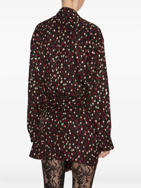 ISABEL MARANT polka-dot wrap dress - Black