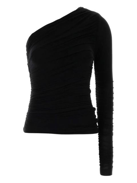AGOLDE one-shoulder ruched top - Black - zdjęcie produktu nr 1