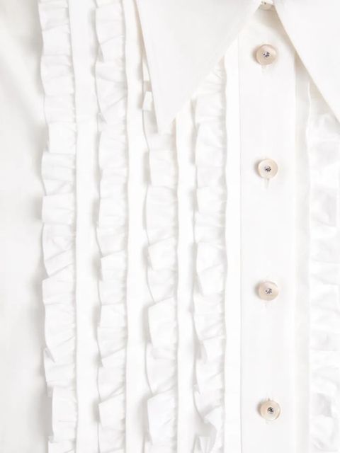 Valentino Garavani ruffled long-sleeve shirt - White - zdjęcie produktu nr 2