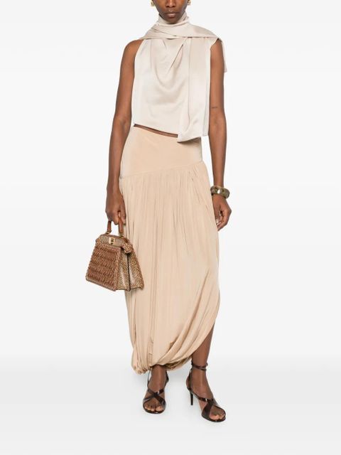 Ferragamo pleated ruffle-hem maxi skirt - Neutrals - zdjęcie produktu nr 2