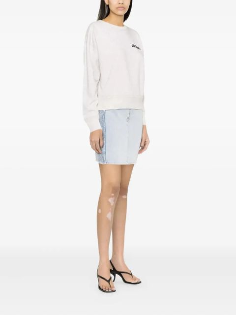 ISABEL MARANT logo-embroidered sweatshirt - Neutrals