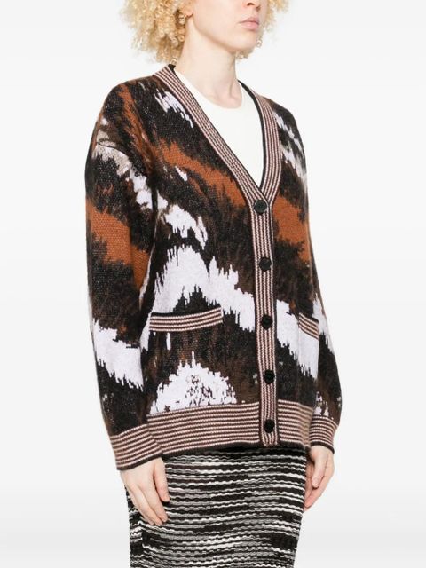 Missoni abstract-print buttoned cardigan - Black - zdjęcie produktu nr 2