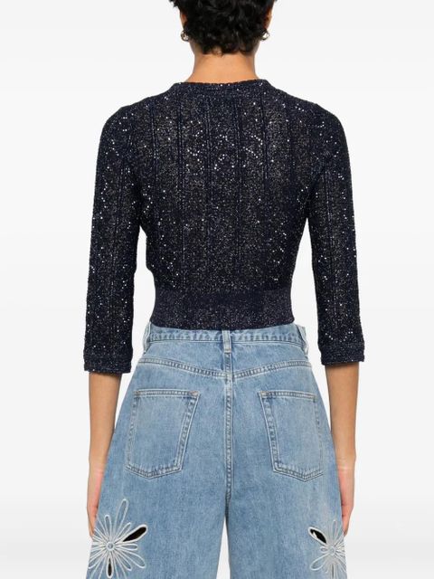 SANDRO button-fastening cardigan - Blue