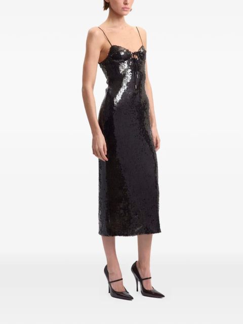 16Arlington Che paillette-embellished midi dress - Brown - zdjęcie produktu nr 2