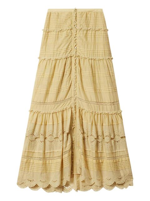 MARANT ÉTOILE Paoline tiered maxi skirt - Yellow - zdjęcie produktu nr 1