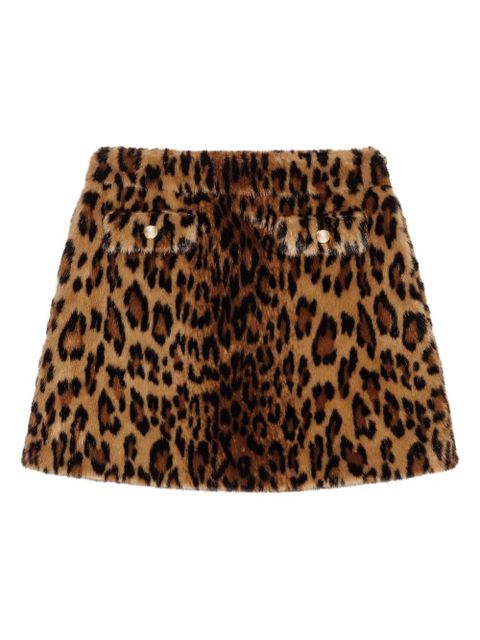 Maje leopard-print mini skirt - Brown - zdjęcie produktu nr 1