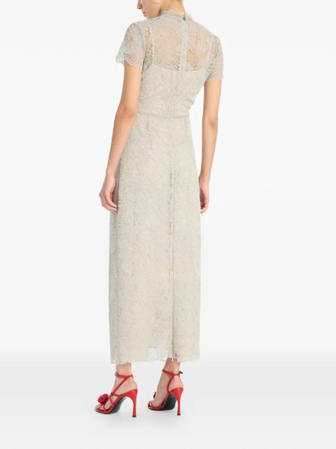 ROTATE BIRGER CHRISTENSEN lace-detail midi dress - Neutrals